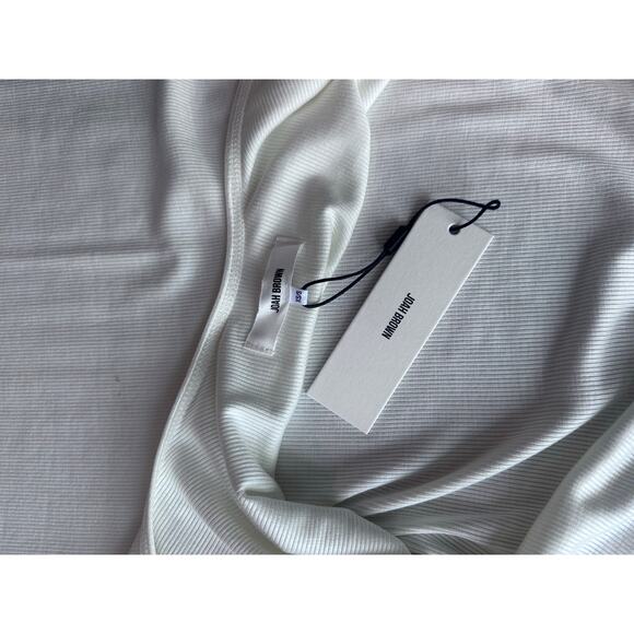 Joah Brown V Neck Dress XS/S Dune rib NWT Ribbed Adjustable Straps - Picture 10 of 14